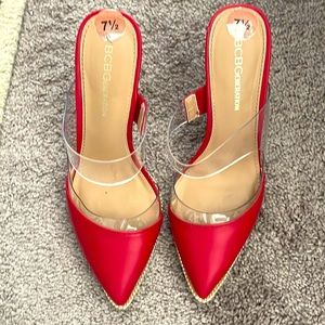 Red summer shoes